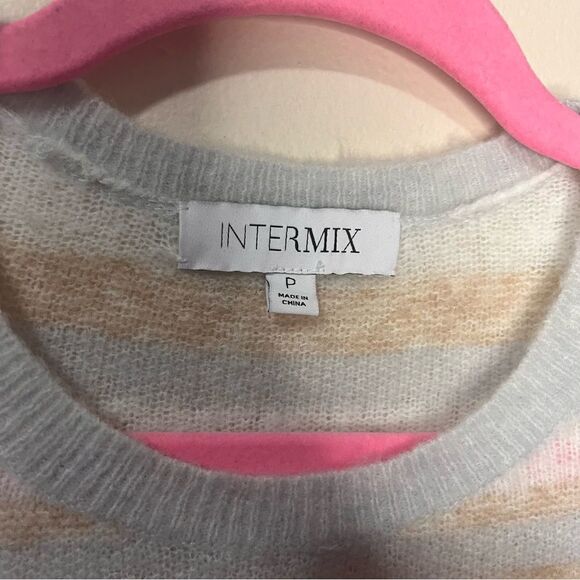 INTERMIX Elmore Ruffled Striped Sweater. Size P (XS) - Picture 6 of 8